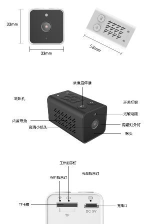 找配件：迷你摄像机外壳（如图）